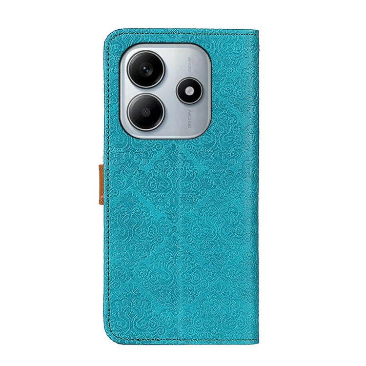 For Redmi Note 14 4G 163.25mm European Floral Embossed Leather Phone Case