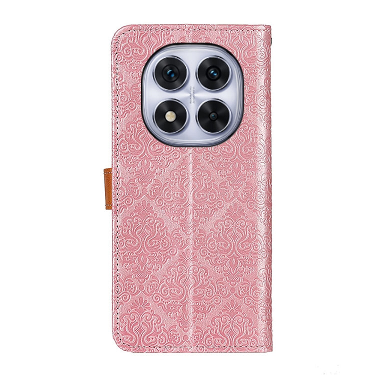 For Redmi Note 14 Pro 4G European Floral Embossed Leather Phone Case