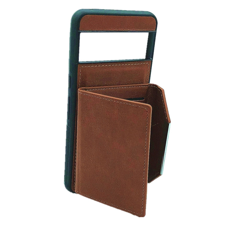 For Google Pixel 6 Solid Color Metal Buckle Card Slots Bag Phone Case