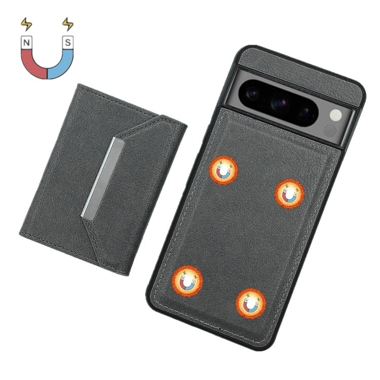 For Google Pixel 6 Solid Color Metal Buckle Card Slots Bag Phone Case
