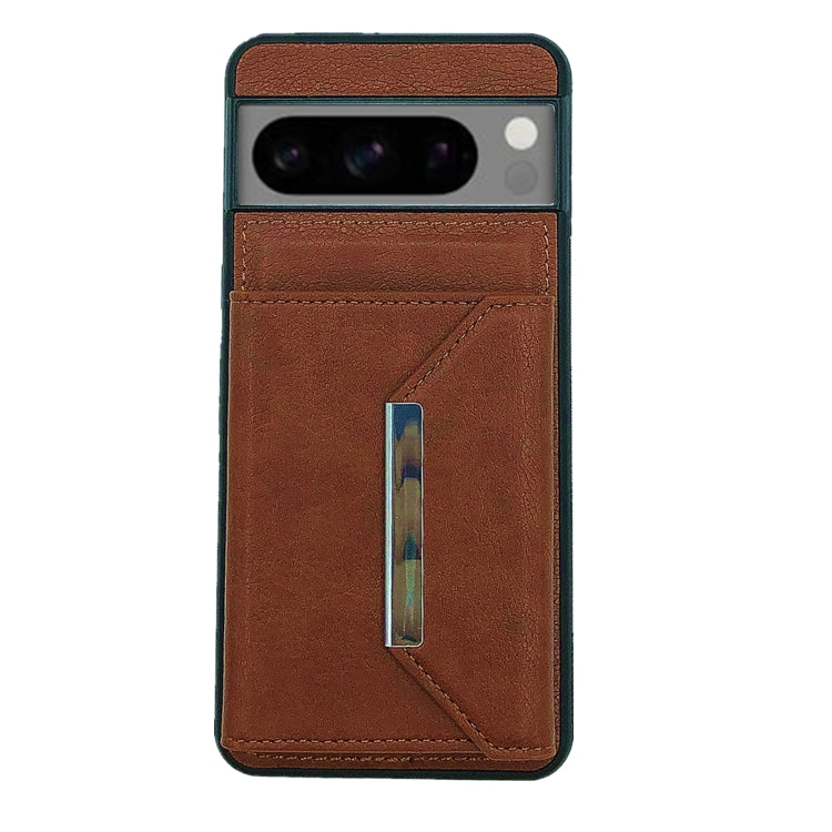 For Google Pixel 6a Solid Color Metal Buckle Card Slots Bag Phone Case