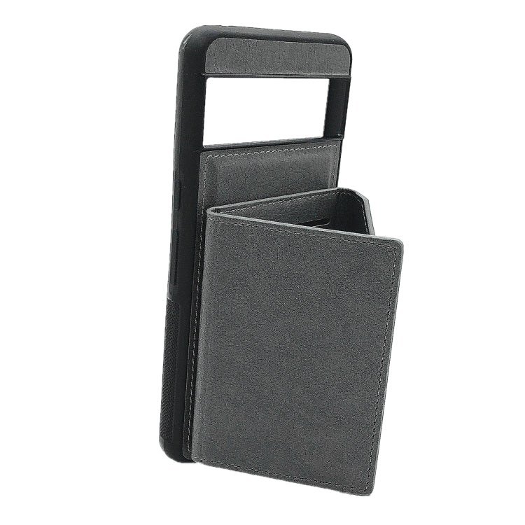 For Google Pixel 7 Solid Color Metal Buckle Card Slots Bag Phone Case