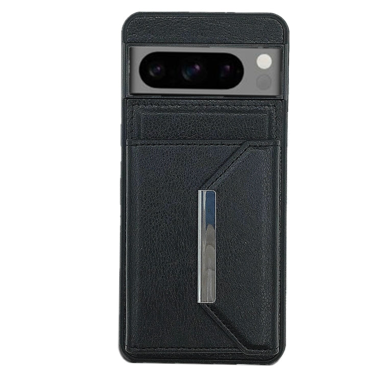 For Google Pixel 7 Solid Color Metal Buckle Card Slots Bag Phone Case