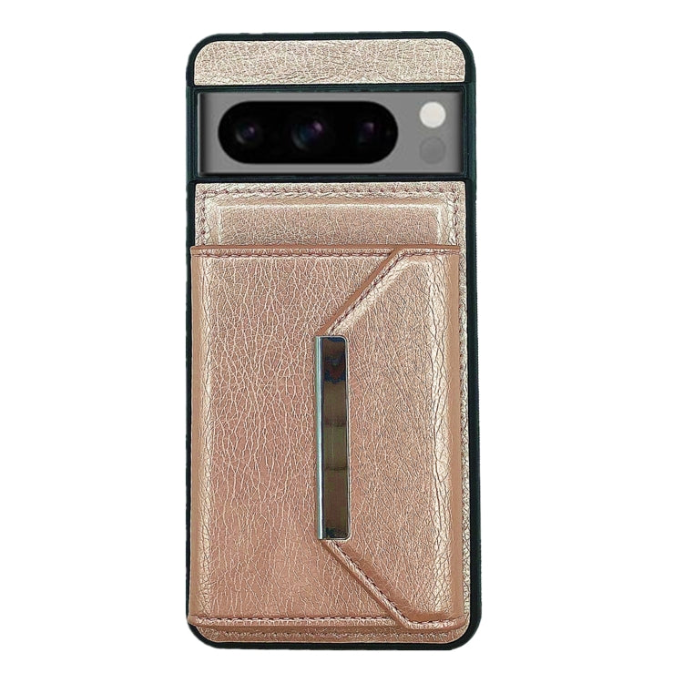 For Google Pixel 7 Solid Color Metal Buckle Card Slots Bag Phone Case