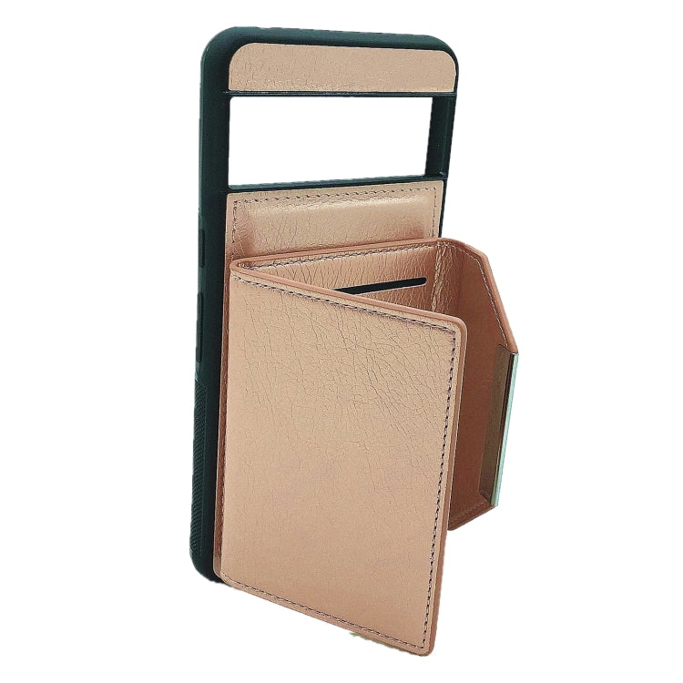 For Google Pixel 7 Solid Color Metal Buckle Card Slots Bag Phone Case