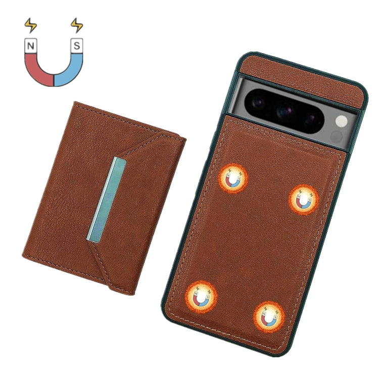For Google Pixel 7a Solid Color Metal Buckle Card Slots Bag Phone Case