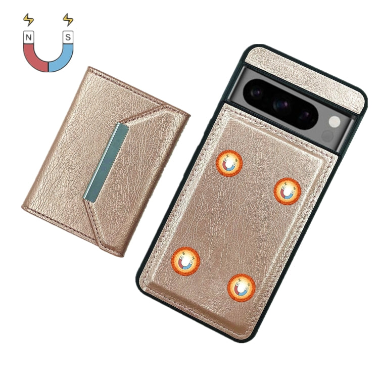 For Google Pixel 8 Pro Solid Color Metal Buckle Card Slots Bag Phone Case