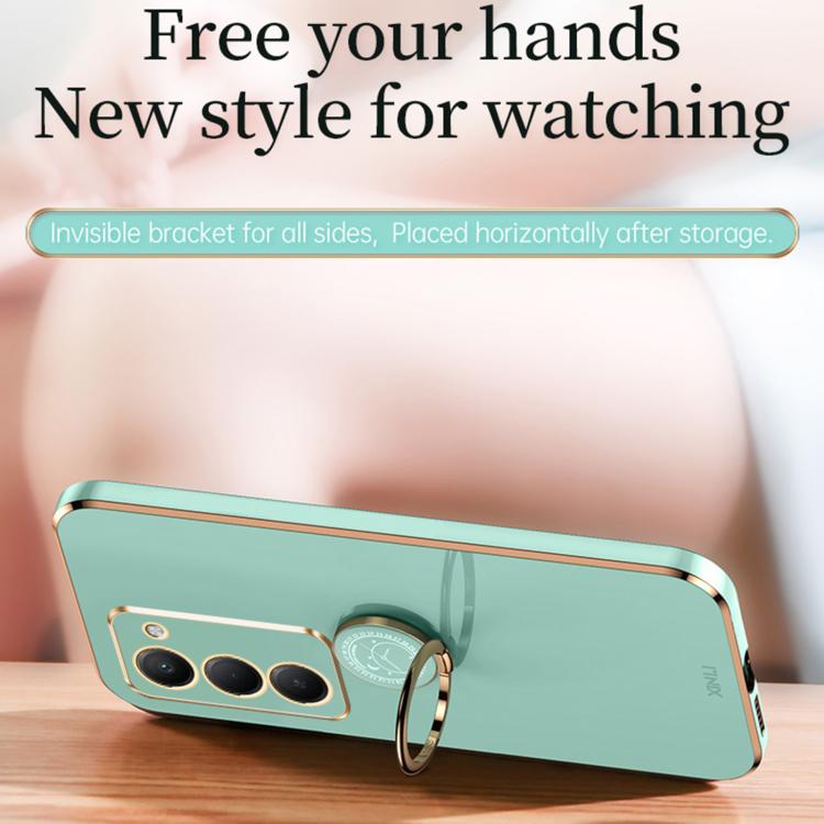 For Redmi 15 5G Global / 4G SEA 169.5 XINLI Straight Edge 6D Electroplate TPU Phone Case with Ring Holder