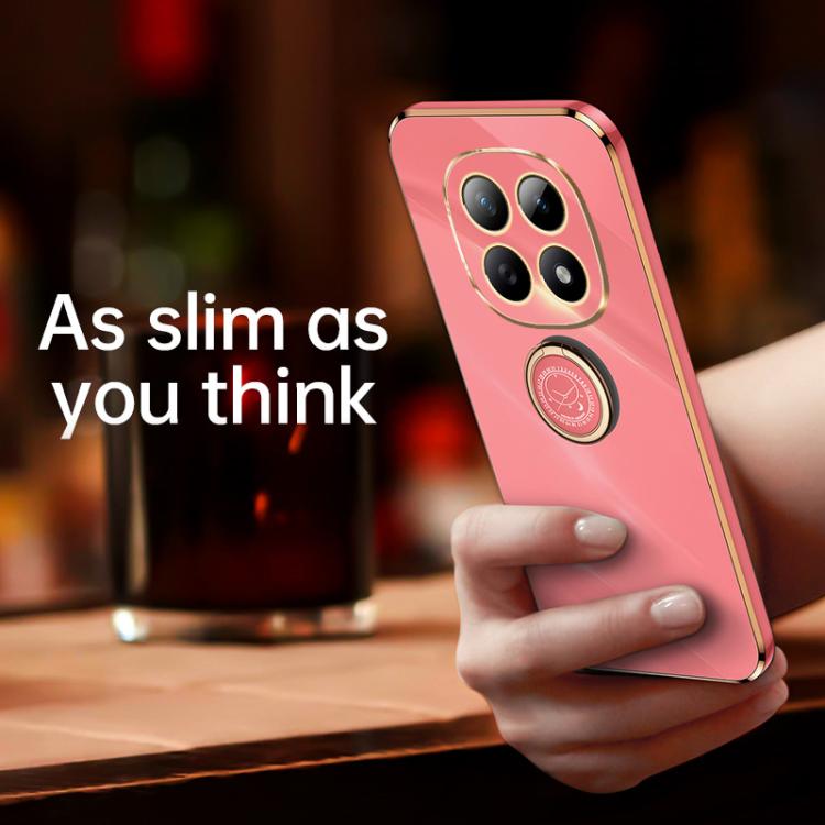 For Redmi Note 15 4G Global 164mm XINLI Straight Edge 6D Electroplate TPU Phone Case with Ring Holder