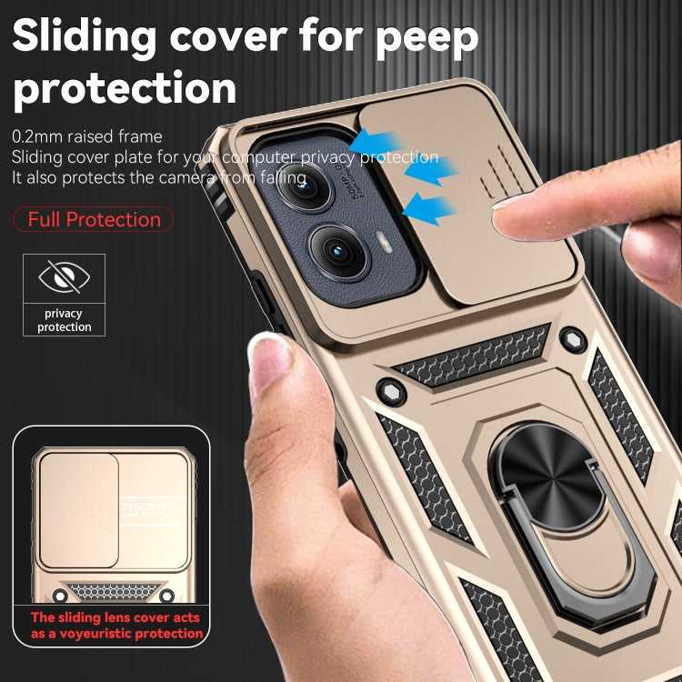 For Motorola Edge 5G 2024 Sliding Camshield Holder Phone Case