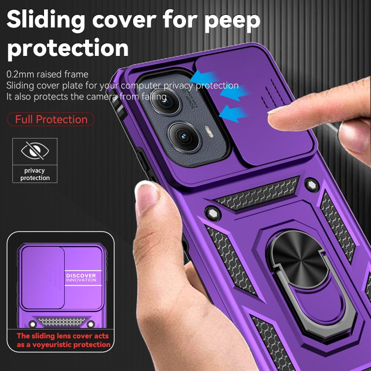 For Motorola Edge 5G 2024 Sliding Camshield Holder Phone Case