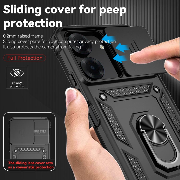 For Xiaomi Redmi 13C Sliding Camshield Holder Phone Case