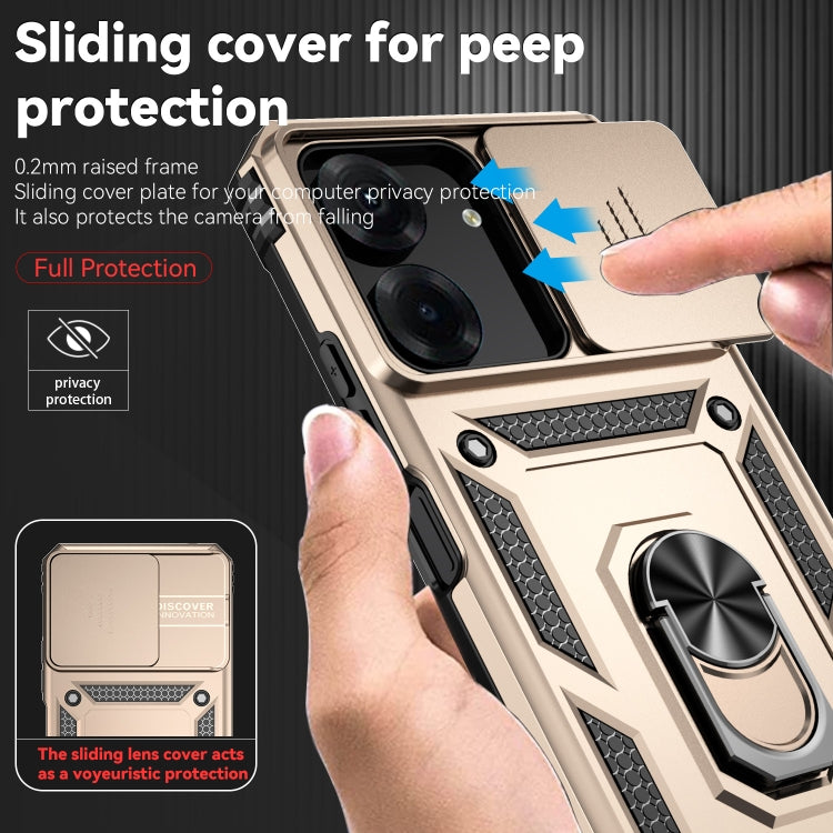 For Xiaomi Redmi 13C Sliding Camshield Holder Phone Case
