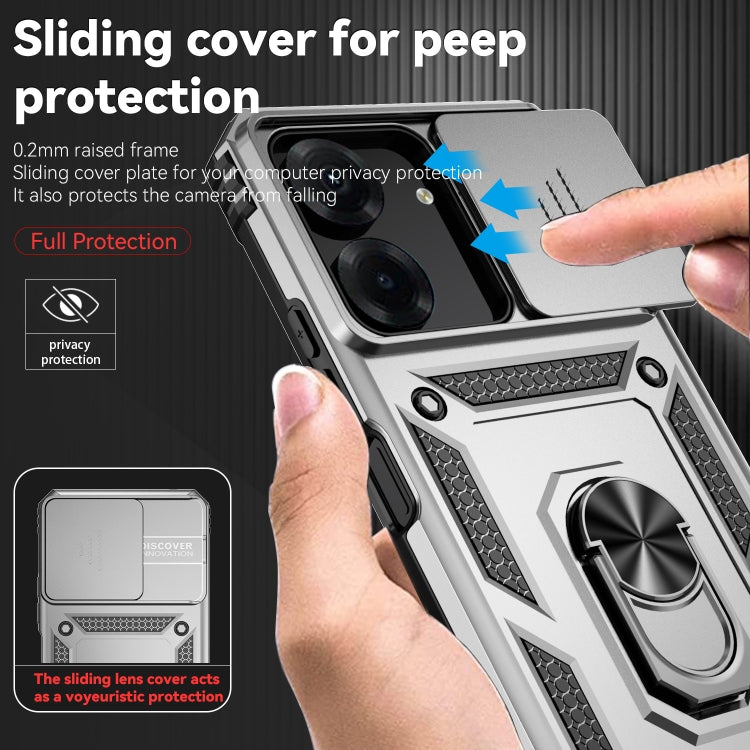 For Xiaomi Redmi 13C Sliding Camshield Holder Phone Case