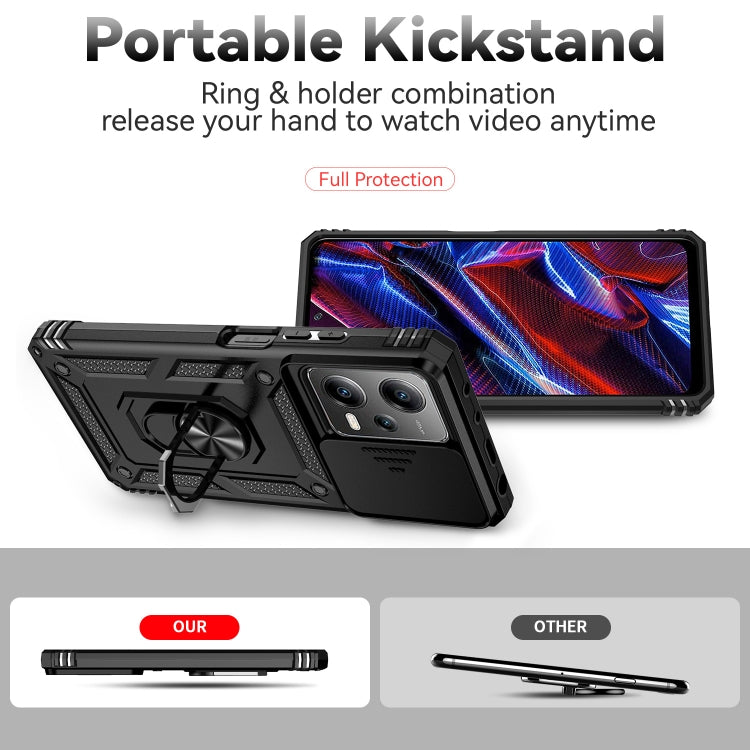 For Xiaomi Redmi Note 12 Pro 5G Global Sliding Camshield Holder Phone Case