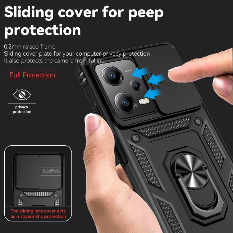 For Xiaomi Redmi Note 12 Pro 5G Global Sliding Camshield Holder Phone Case