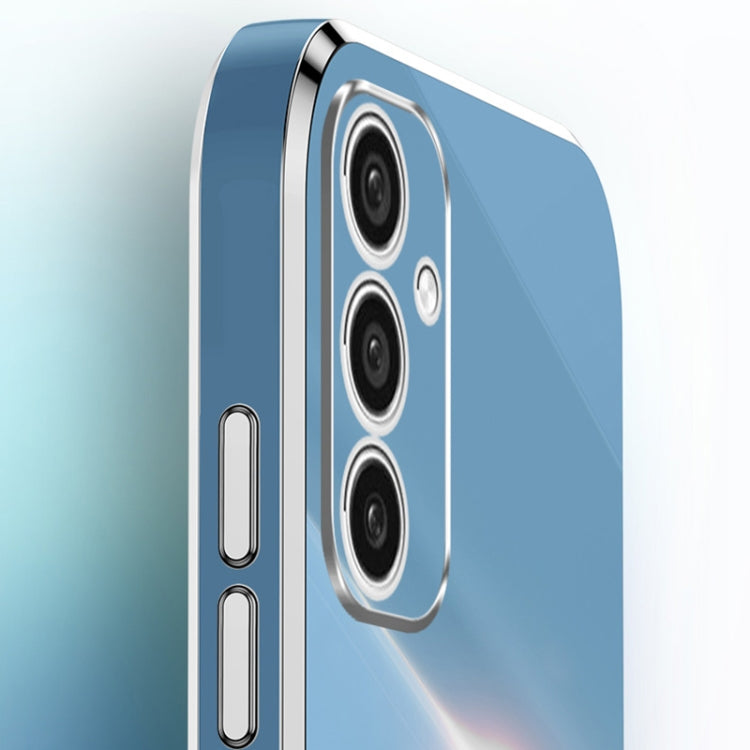 For Samsung Galaxy M35 XINLI Straight Edge 6D Electroplate TPU Phone Case with Ring Holder