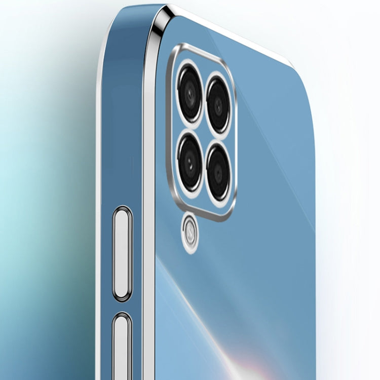 For Samsung Galaxy M33 5G Global XINLI Straight Edge 6D Electroplate TPU Phone Case with Ring Holder