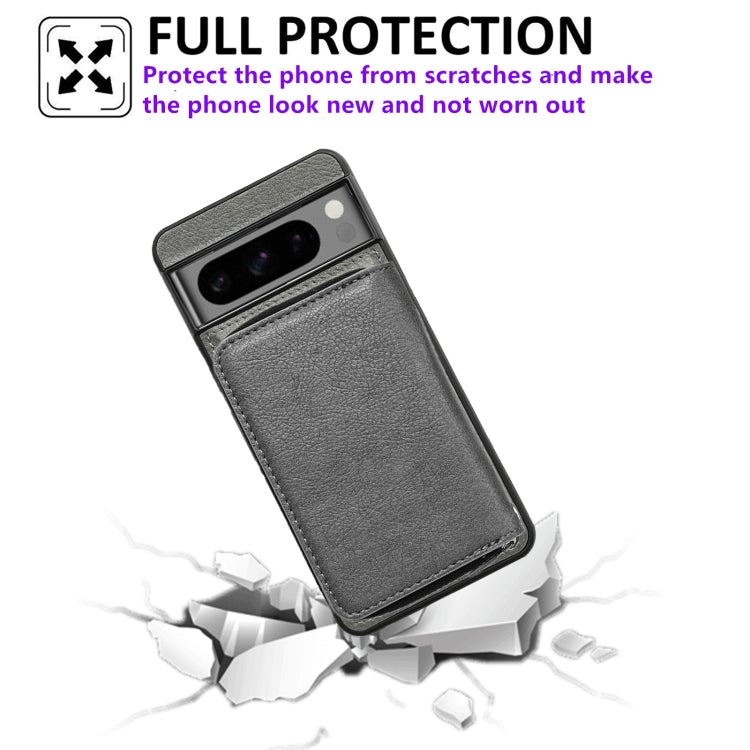 For Google Pixel 7a Solid Color Zipper 11-Card Slots Bag Phone Case with Lanyard