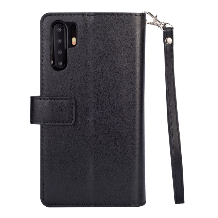 For Huawei P30 Pro Multifunctional Zipper Horizontal Flip Leather Case with Holder & Wallet & 9 Card Slots & Lanyard