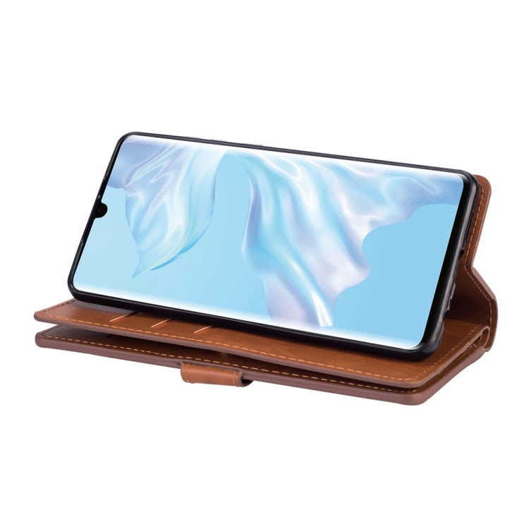 For Huawei P30 Pro Multifunctional Zipper Horizontal Flip Leather Case with Holder & Wallet & 9 Card Slots & Lanyard