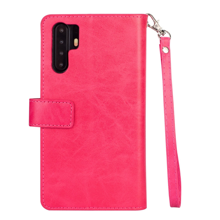 For Huawei P30 Pro Multifunctional Zipper Horizontal Flip Leather Case with Holder & Wallet & 9 Card Slots & Lanyard