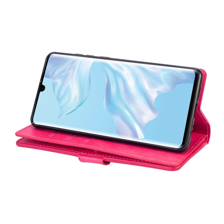 For Huawei P30 Pro Multifunctional Zipper Horizontal Flip Leather Case with Holder & Wallet & 9 Card Slots & Lanyard