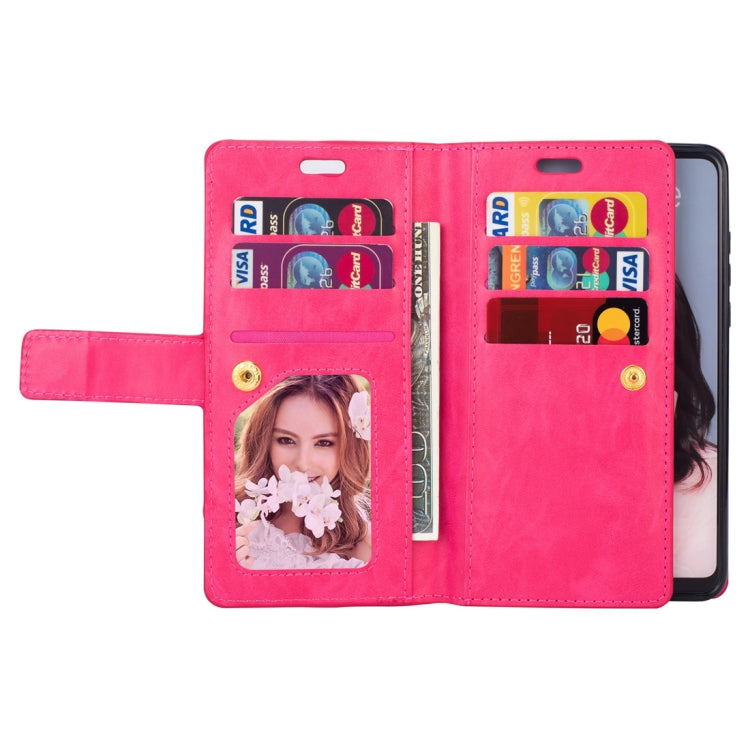 For Huawei P30 lite Multifunctional Zipper Horizontal Flip Leather Case with Holder & Wallet & 9 Card Slots & Lanyard