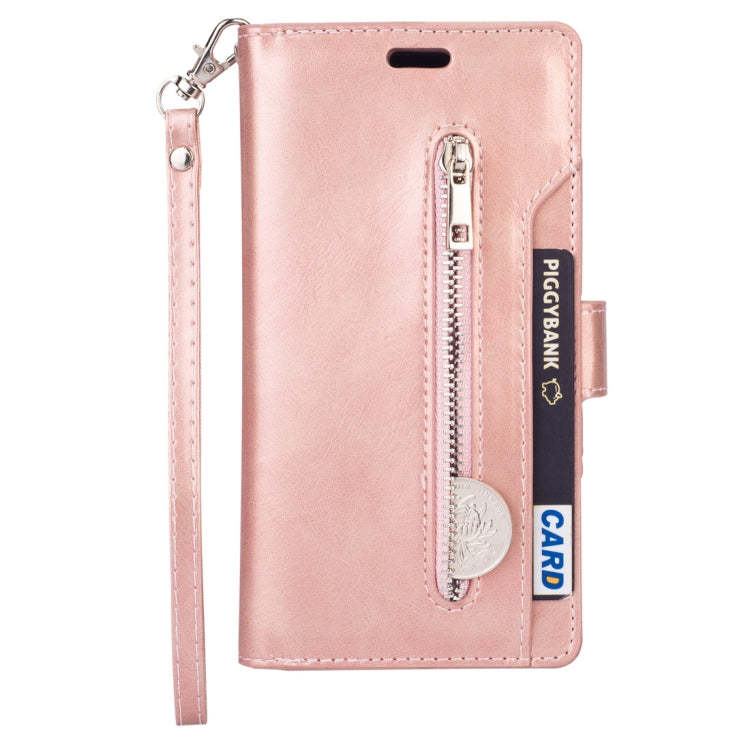 For Huawei P30 lite Multifunctional Zipper Horizontal Flip Leather Case with Holder & Wallet & 9 Card Slots & Lanyard