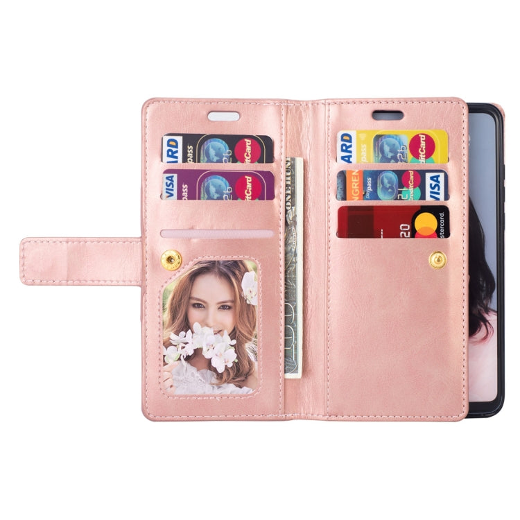 For Huawei P30 lite Multifunctional Zipper Horizontal Flip Leather Case with Holder & Wallet & 9 Card Slots & Lanyard