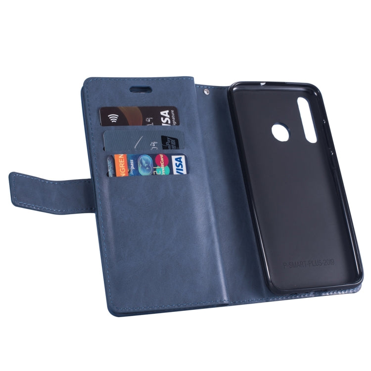 For Huawei P smart 2019 / P Smart+ / Enjoy 9s Multifunctional Zipper Horizontal Flip Leather Case with Holder & Wallet & 9 Card Slots & Lanyard