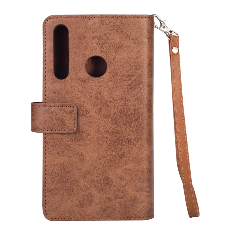 For Huawei P smart 2019 / P Smart+ / Enjoy 9s Multifunctional Zipper Horizontal Flip Leather Case with Holder & Wallet & 9 Card Slots & Lanyard