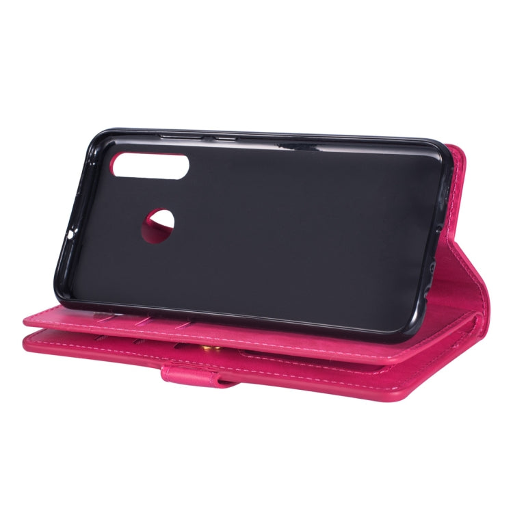 For Huawei P smart 2019 / P Smart+ / Enjoy 9s Multifunctional Zipper Horizontal Flip Leather Case with Holder & Wallet & 9 Card Slots & Lanyard