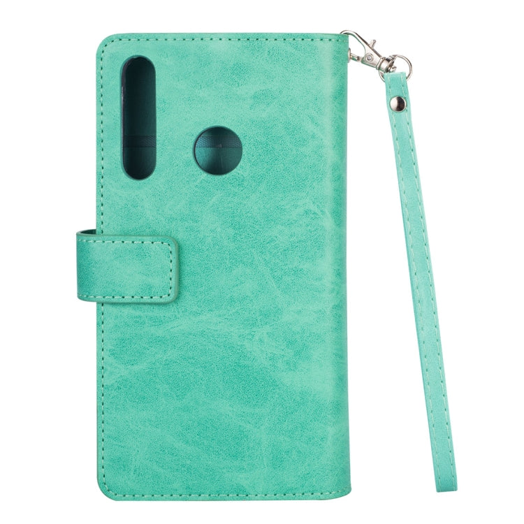 For Huawei P smart 2019 / P Smart+ / Enjoy 9s Multifunctional Zipper Horizontal Flip Leather Case with Holder & Wallet & 9 Card Slots & Lanyard