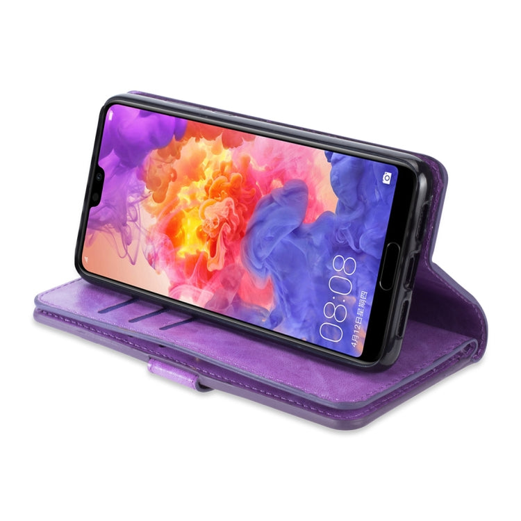 For Huawei P20 Multifunctional Zipper Horizontal Flip Leather Case with Holder & Wallet & 9 Card Slots & Lanyard