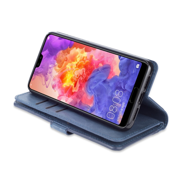 For Huawei P20 Multifunctional Zipper Horizontal Flip Leather Case with Holder & Wallet & 9 Card Slots & Lanyard