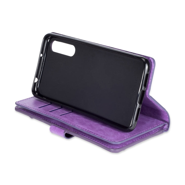 For Huawei P20 Pro Multifunctional Zipper Horizontal Flip Leather Case with Holder & Wallet & 9 Card Slots & Lanyard