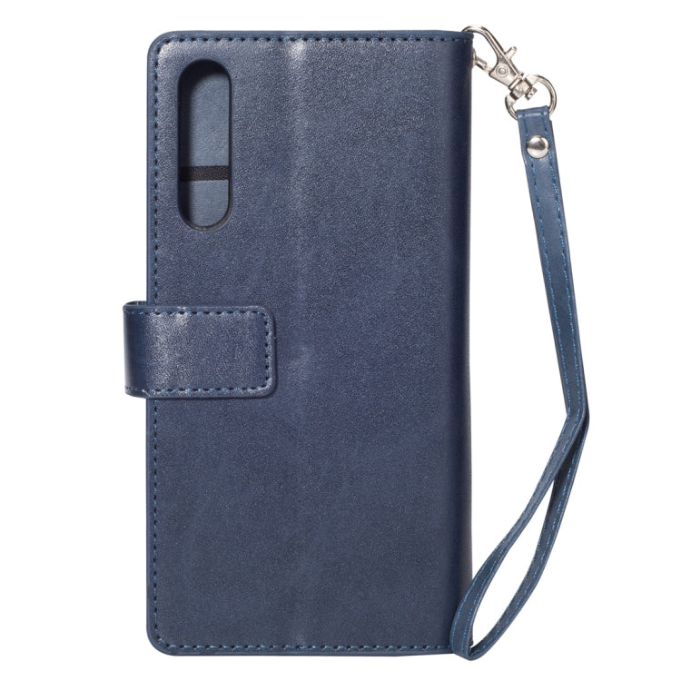 For Huawei P20 Pro Multifunctional Zipper Horizontal Flip Leather Case with Holder & Wallet & 9 Card Slots & Lanyard