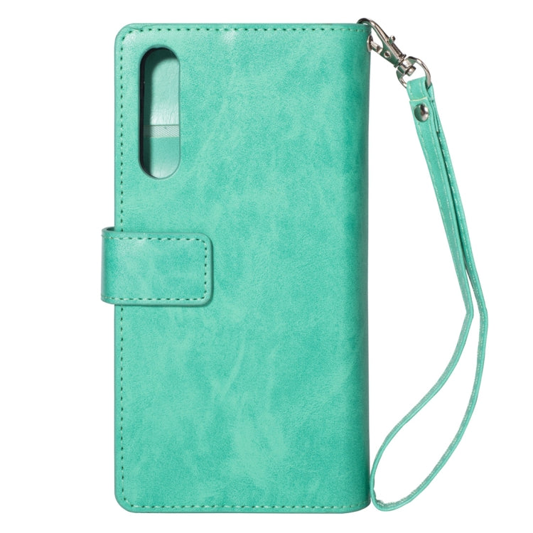 For Huawei P20 Pro Multifunctional Zipper Horizontal Flip Leather Case with Holder & Wallet & 9 Card Slots & Lanyard