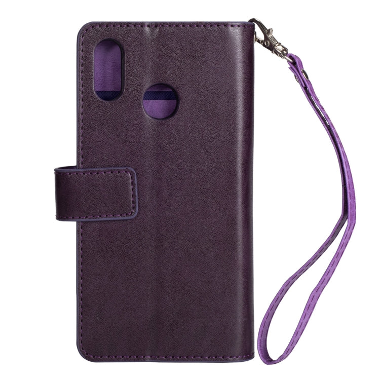 For Huawei P20 lite / Nova 3e Multifunctional Zipper Horizontal Flip Leather Case with Holder & Wallet & 9 Card Slots & Lanyard