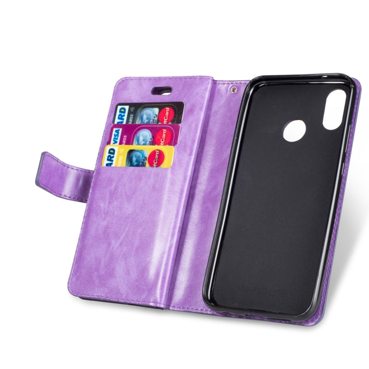 For Huawei P20 lite / Nova 3e Multifunctional Zipper Horizontal Flip Leather Case with Holder & Wallet & 9 Card Slots & Lanyard