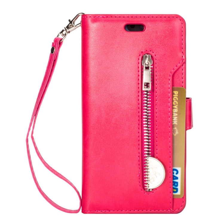 For Huawei P20 lite / Nova 3e Multifunctional Zipper Horizontal Flip Leather Case with Holder & Wallet & 9 Card Slots & Lanyard