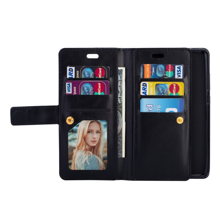 For Huawei Mate 20 Multifunctional Zipper Horizontal Flip Leather Case with Holder & Wallet & 9 Card Slots & Lanyard