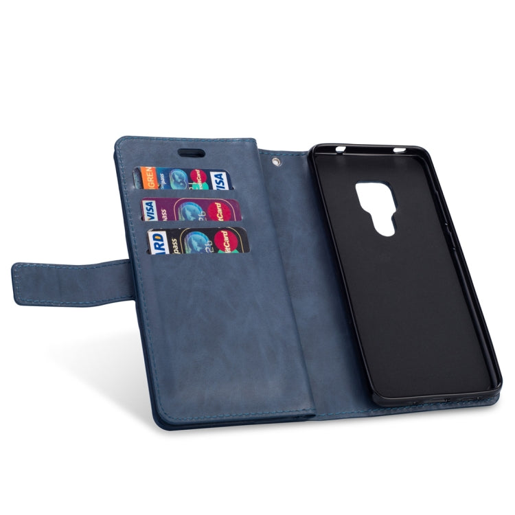 For Huawei Mate 20 Multifunctional Zipper Horizontal Flip Leather Case with Holder & Wallet & 9 Card Slots & Lanyard