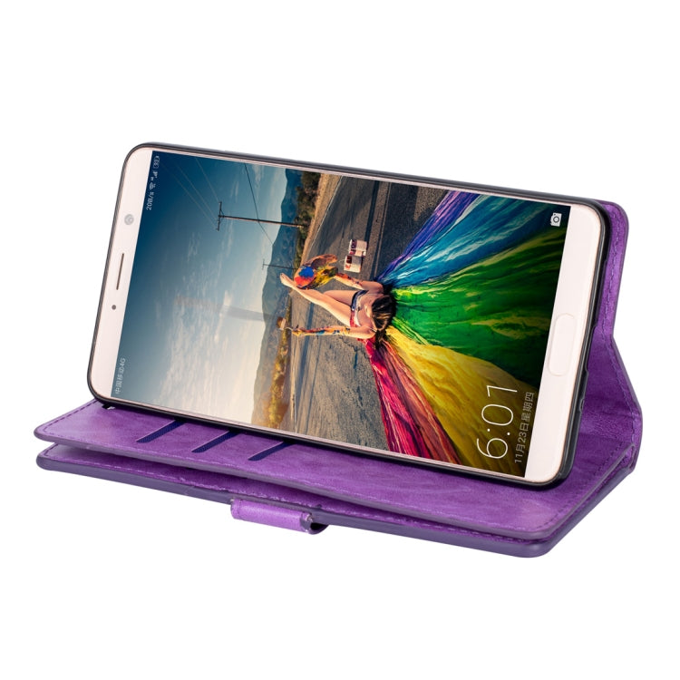 For Huawei Mate 10 Multifunctional Zipper Horizontal Flip Leather Case with Holder & Wallet & 9 Card Slots & Lanyard