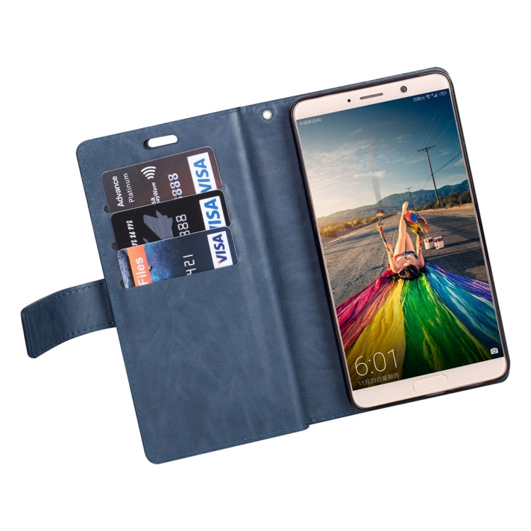 For Huawei Mate 10 Multifunctional Zipper Horizontal Flip Leather Case with Holder & Wallet & 9 Card Slots & Lanyard