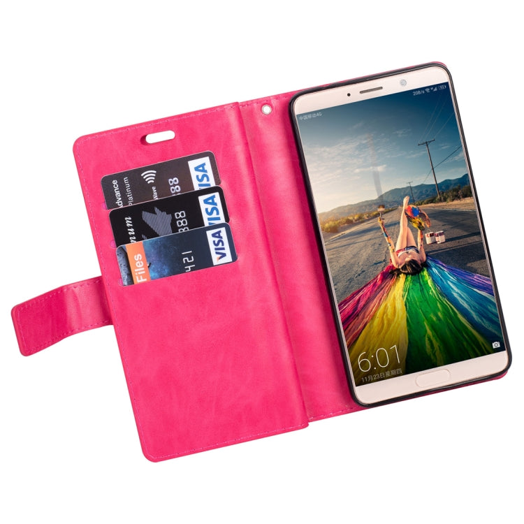 For Huawei Mate 10 Multifunctional Zipper Horizontal Flip Leather Case with Holder & Wallet & 9 Card Slots & Lanyard