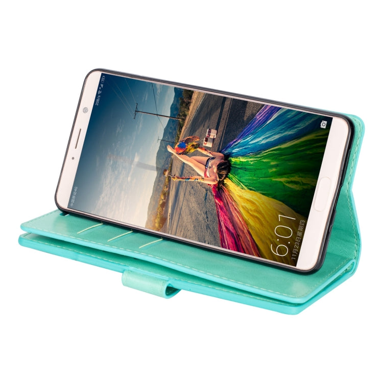 For Huawei Mate 10 Multifunctional Zipper Horizontal Flip Leather Case with Holder & Wallet & 9 Card Slots & Lanyard