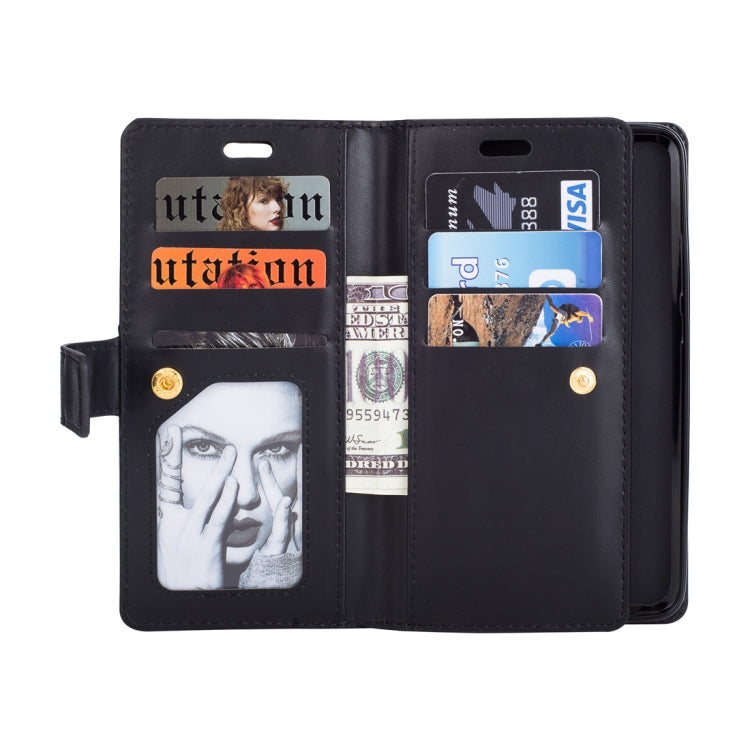 For Huawei Mate 10 Pro Multifunctional Zipper Horizontal Flip Leather Case with Holder & Wallet & 9 Card Slots & Lanyard