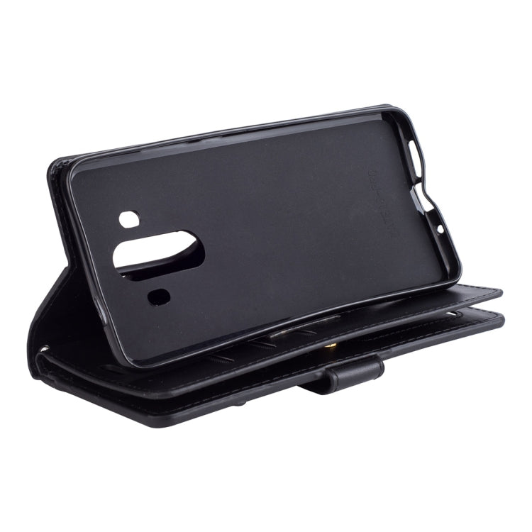 For Huawei Mate 10 Pro Multifunctional Zipper Horizontal Flip Leather Case with Holder & Wallet & 9 Card Slots & Lanyard